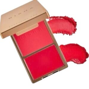 Bisha Essential Duo Cream Blush Powder Blush Set in Bahamas Peachy Coral